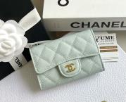 BÓP NỮ CHANEL Card holder Caviar