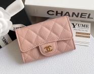 BÓP NỮ CHANEL Card holder Caviar