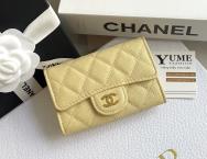 BÓP NỮ CHANEL Card holder Caviar