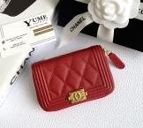 BÓP NỮ CHANEL Card Holder Caviar