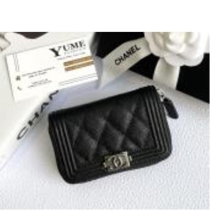 BÓP NỮ CHANEL Card Holder Caviar