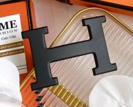 DÂY NỊT HERMES ÐEN NHÁM K LOGO