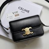 TÚI XÁCH CELINE TEEN TRIOMPHE BAG IN SHINY CALFSKIN BLACK