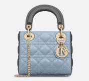 TÚI XÁCH DIOR Mini LadyDior 17 (Blue and Steel Gray)