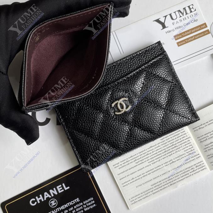 BÓP NỮ CHANEL Card Holder Caviar