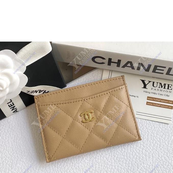 BÓP NỮ CHANEL Card holder Caviar