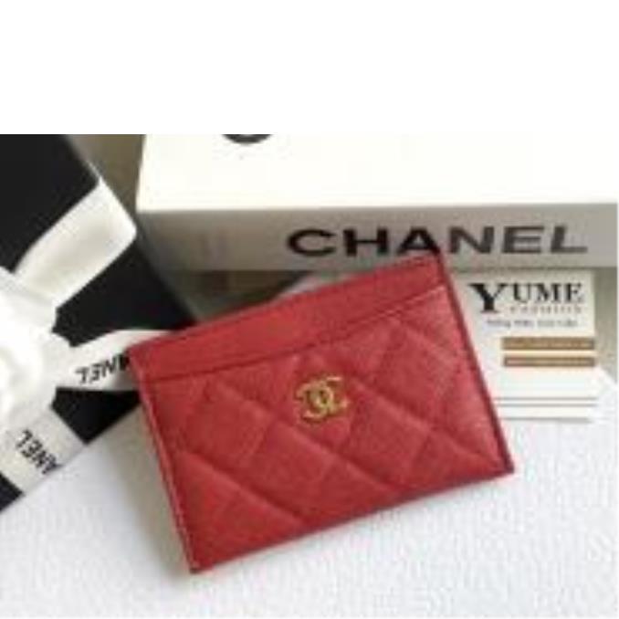 BÓP NỮ CHANEL Card holder Caviar