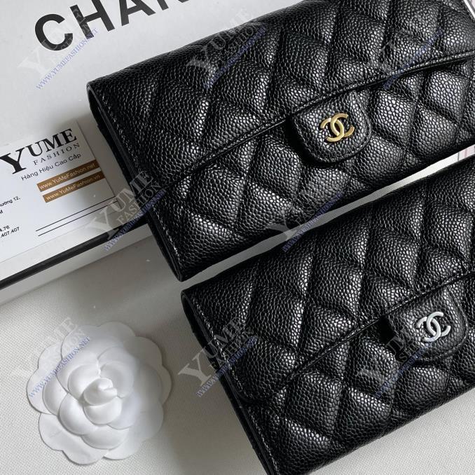 BÓP NỮ CHANEL&nbsp;Wallet Caviar Leather