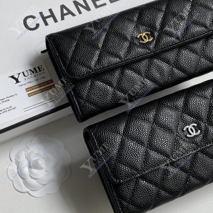 BÓP NỮ CHANEL&nbsp;Wallet Caviar Leather