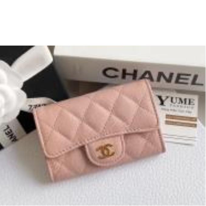 BÓP NỮ CHANEL Card holder Caviar