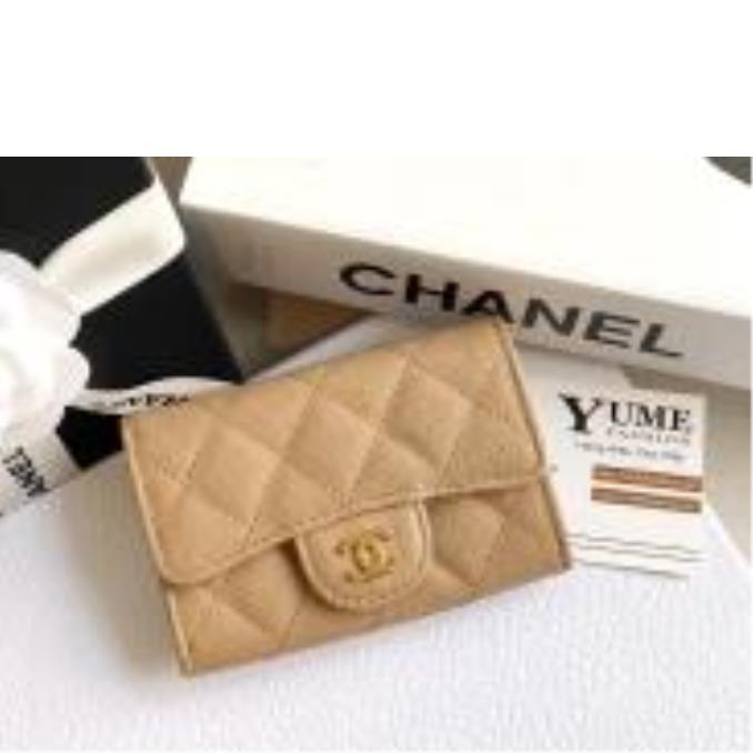 BÓP NỮ CHANEL Card holder Caviar