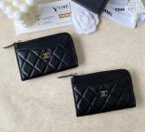 BÓP NỮ CHANEL Card- Lamskin- Dây kéo