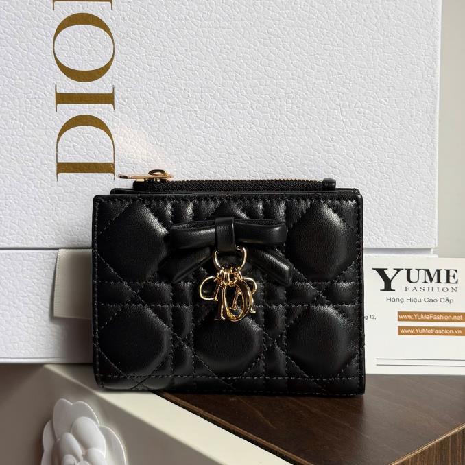 BÓP NỮ DIOR &nbsp;Lady Dior Dahlia Wallet