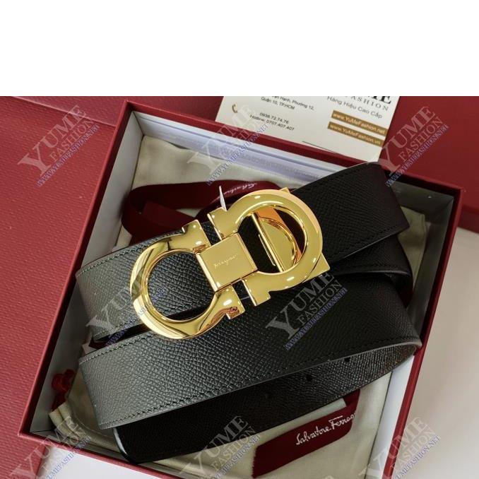 DÂY NỊT FERRAGAMO&nbsp;KHOÁ VÀNG BÓNG