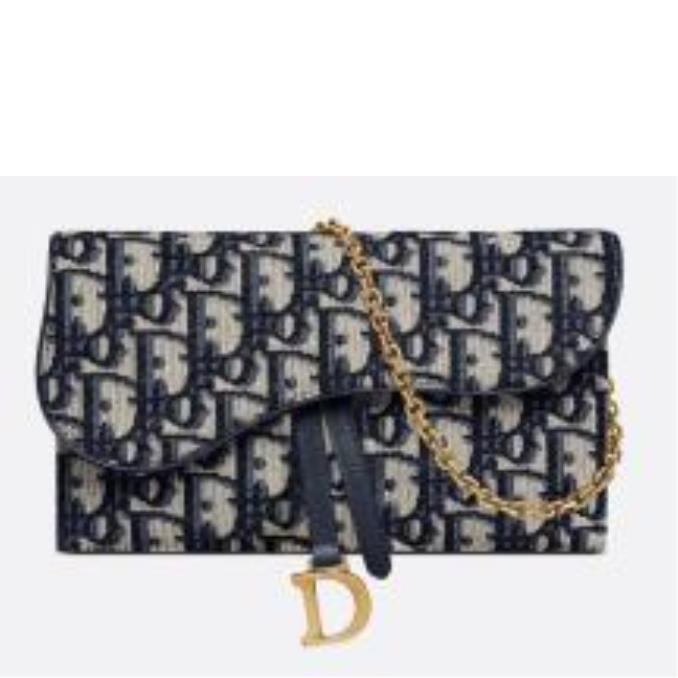 TÚI XÁCH DIOR LONG SADDLE WALLET WITH CHAIN