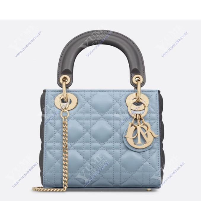 TÚI XÁCH DIOR Mini LadyDior 17 (Blue and Steel Gray)