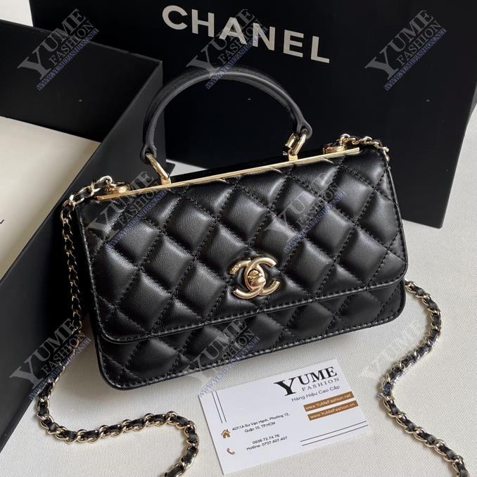 TÚI XÁCH CHANEL  MINI FLAP BAG TOP HANDLE (DA M?I)